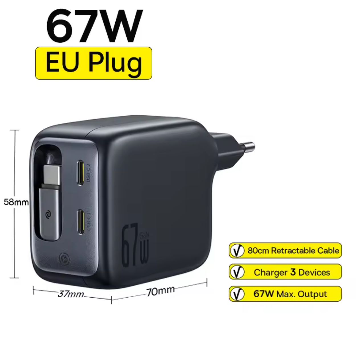 Schnellladegerät USB-C 67W intelligent