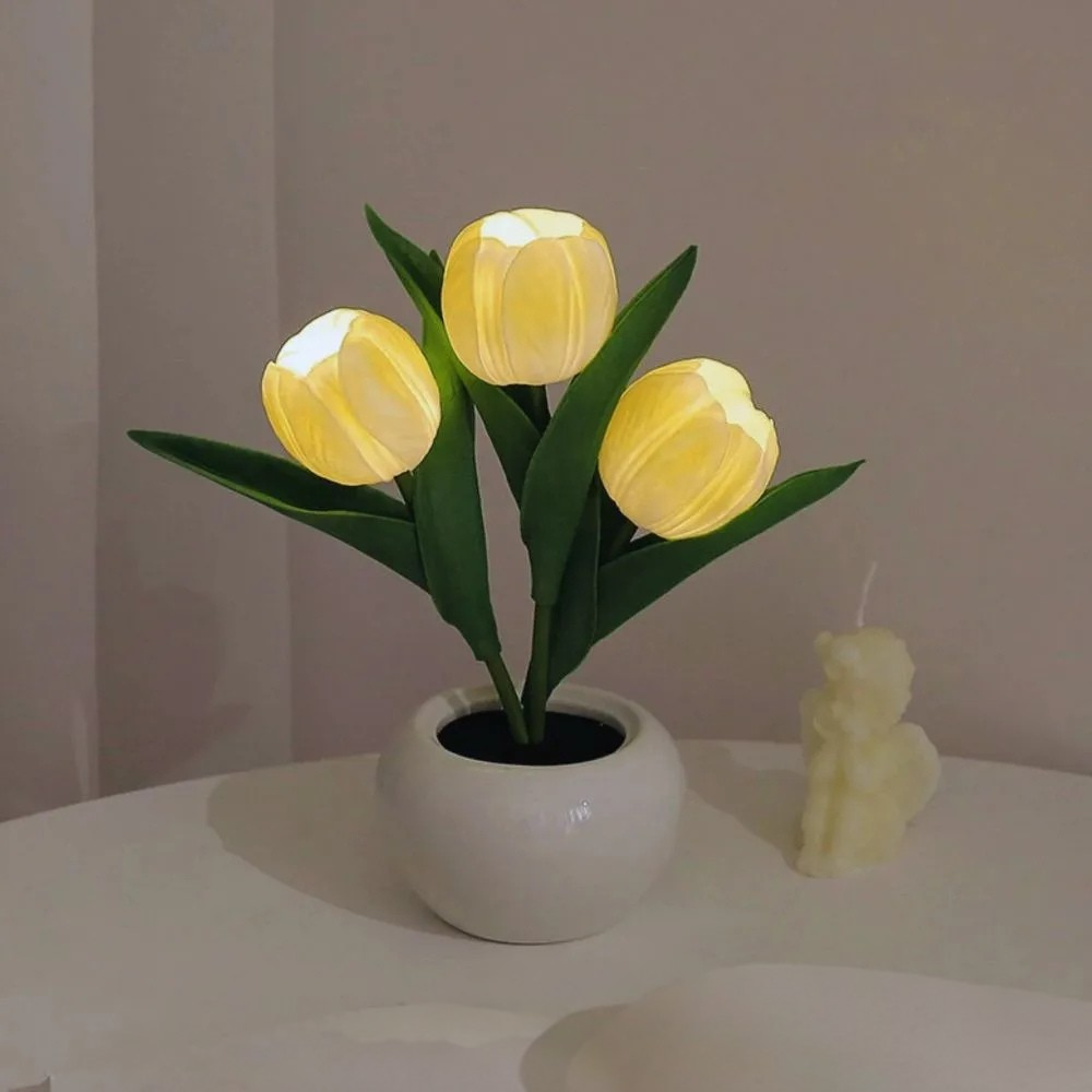 Moderne LED-Lampe mit Blumentopf für Innendekoration