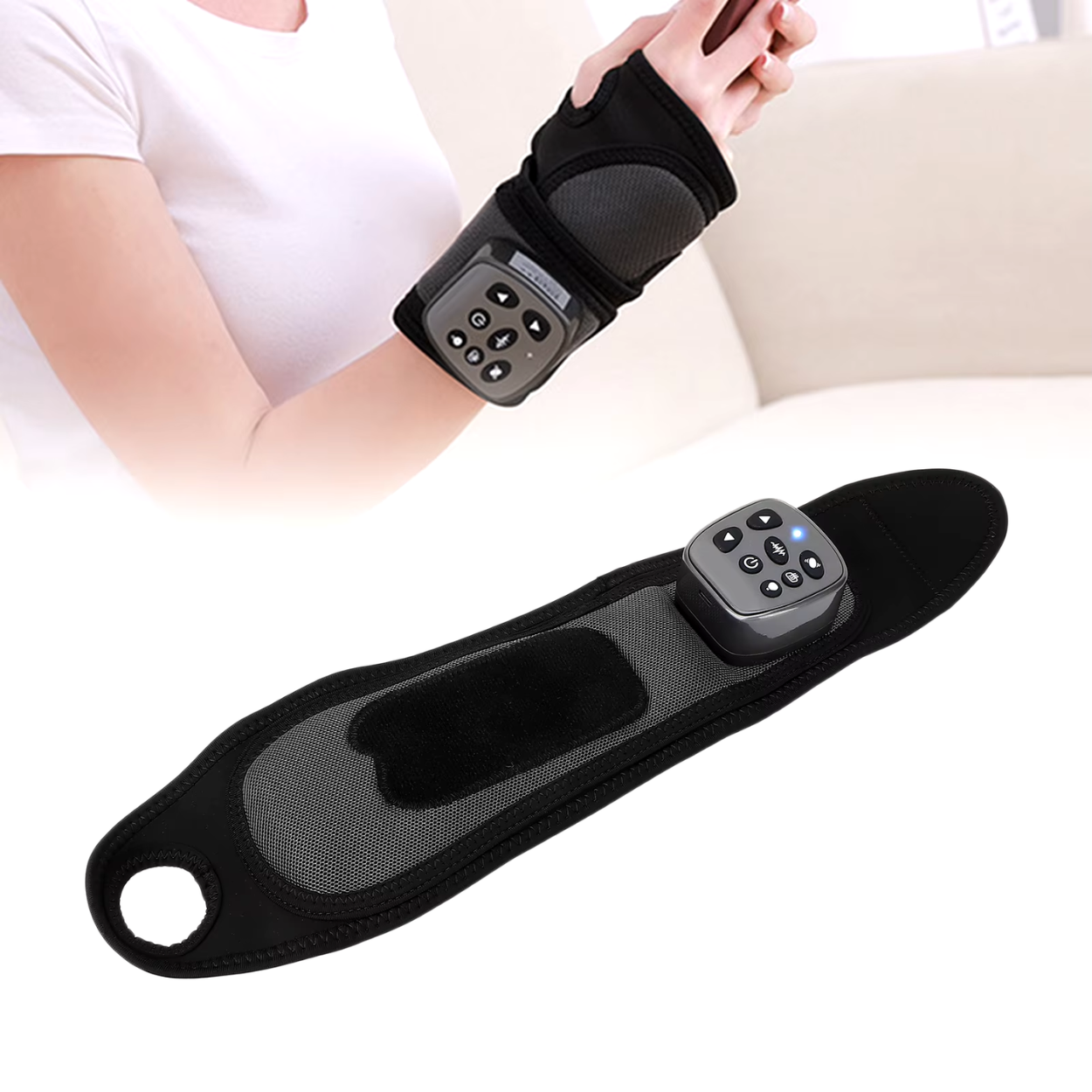 Wärmender Handgelenk-Massager mit Vibration und Infrarot