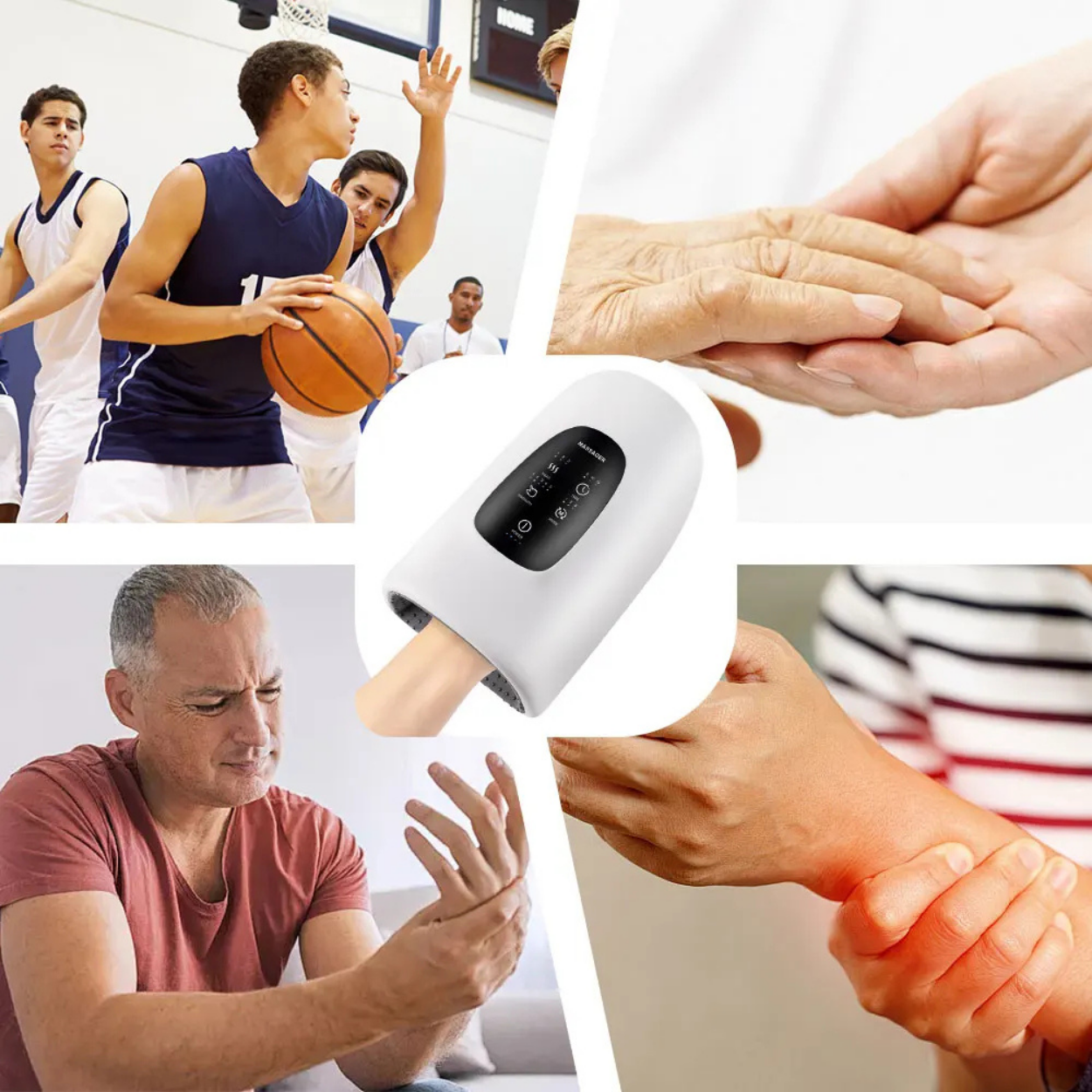 Elektrischer Handmassagegerät mit entspannender Wärme