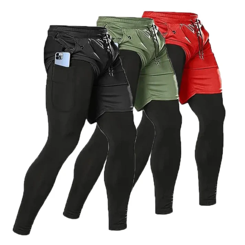 Wasserdichte und bequeme Laufhose mit doppelter Schicht