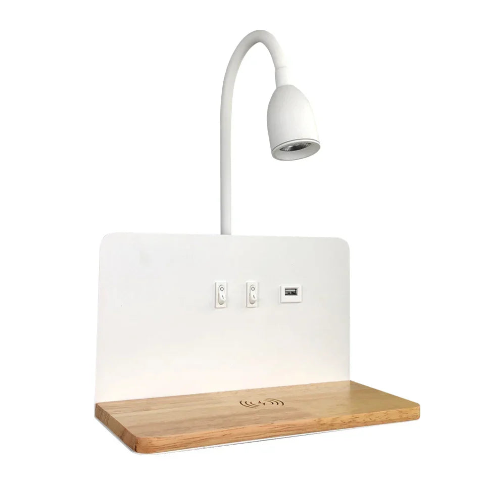 LED-Wandlampe mit USB-Steckdose