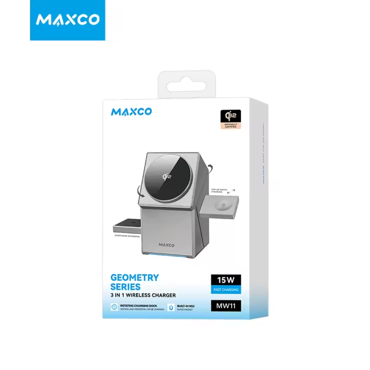 3-in-1 magnetisches Qi kabelloses Ladegerät für Telefon