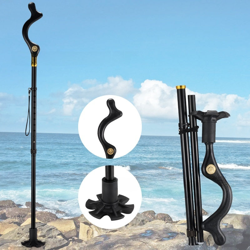 Ergonomischer, zusammenklappbarer, ultraleichter Spazierstock