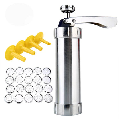 Aluminium-Keksausstecher mit 20 Formen und 4 Aufsätzen