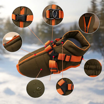 Weicher und Wasserdichter Wintermantel für Hunde