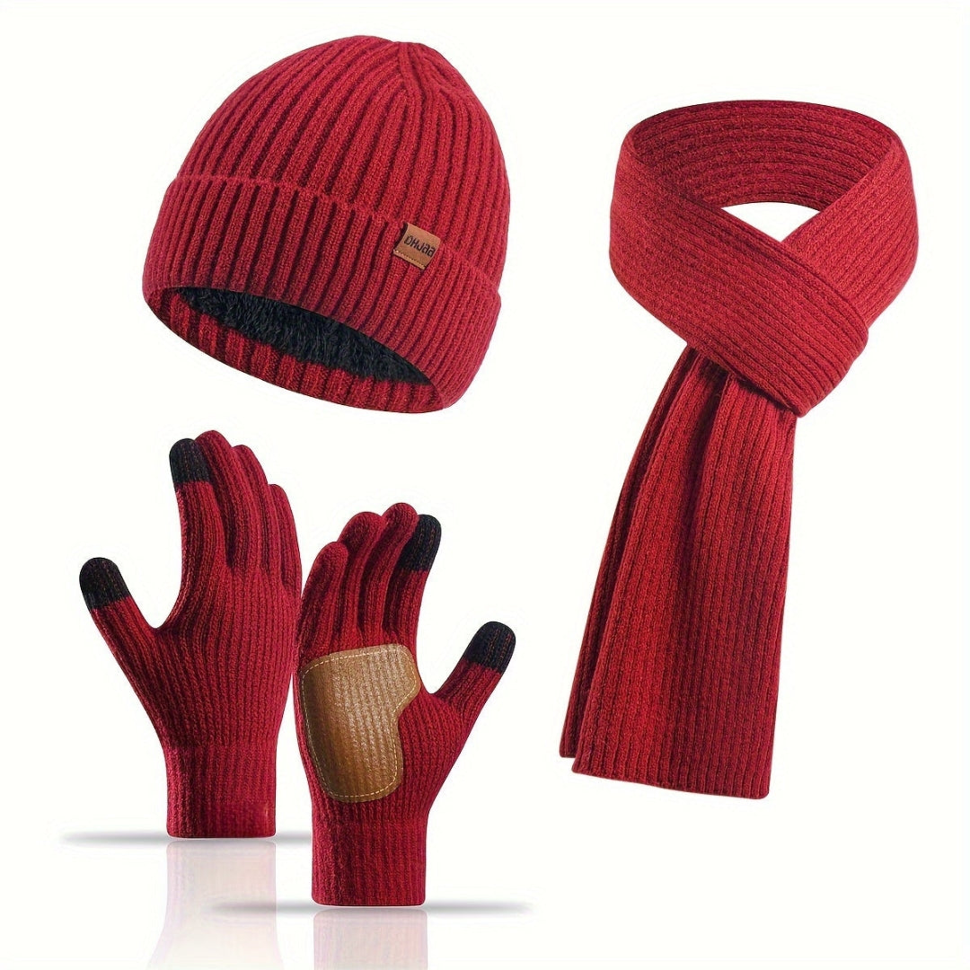 3-teiliges Winterstrick-Set Warm und Bequem
