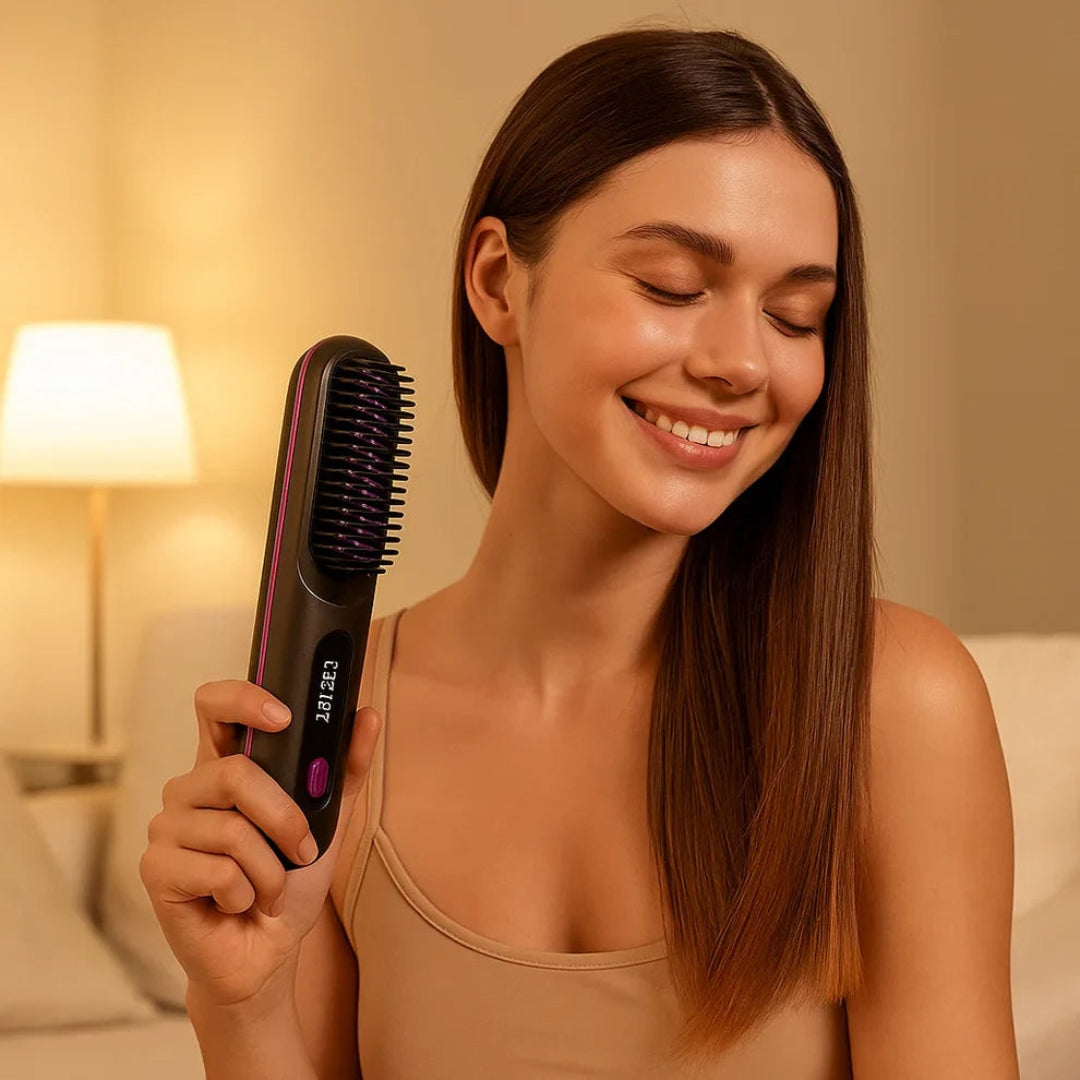 Elektrische Glättbürste – Schnelles Glätten und Anti-Frizz-Glanz