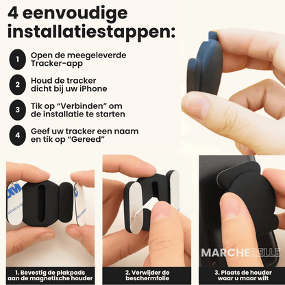 Marcherelle - GPS-Tracker ohne Abonnement | Kompatibel mit Android & iOS
