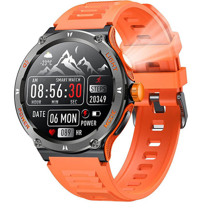 Sportliche Herren-Smartuhr mit GPS, Touch-Bildschirm, LED-Lampe und Kompass