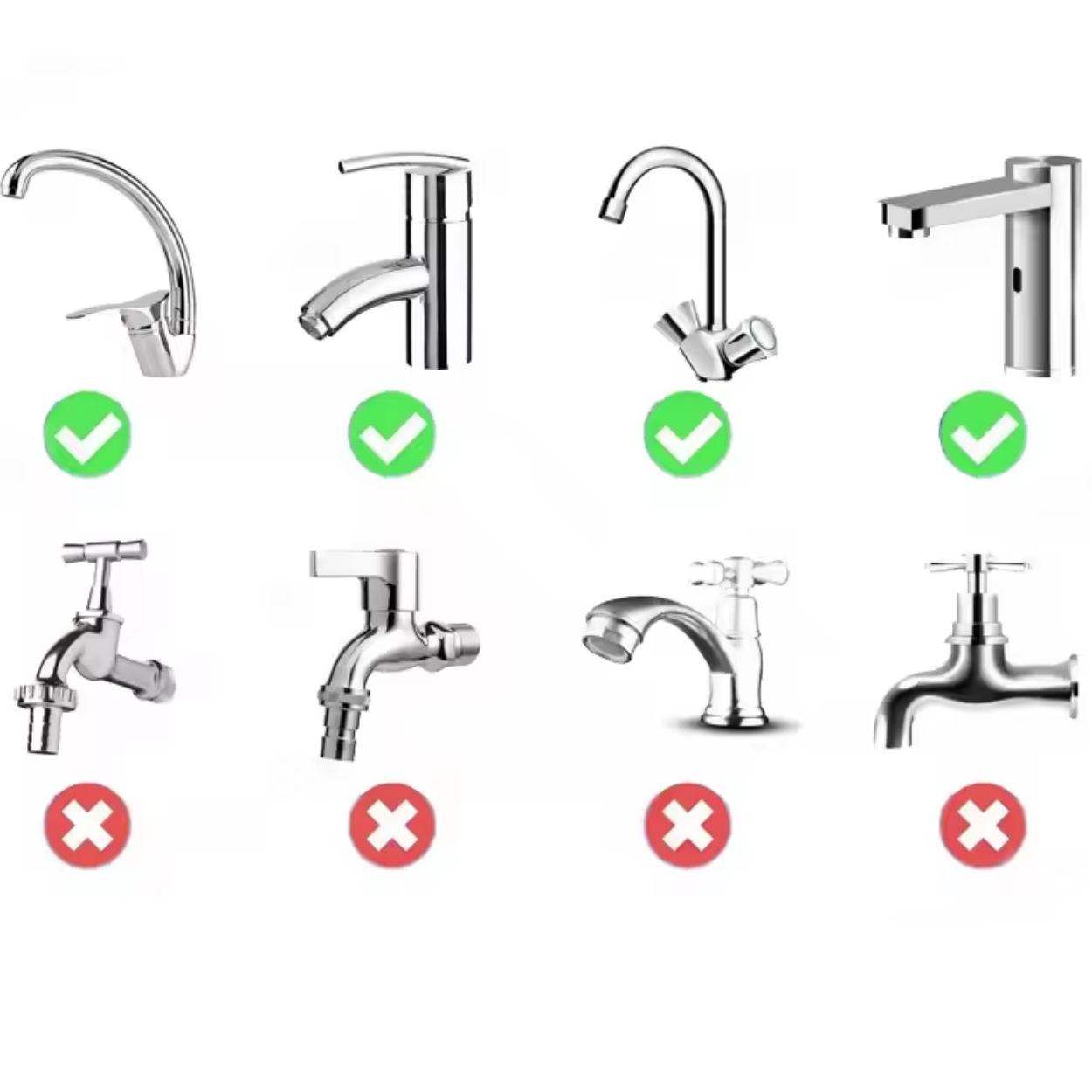 Universeller Tropfstopp-Wasserhahn-Aerator 360°