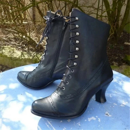 Elegante schwarze Damen-Stiefeletten aus PU