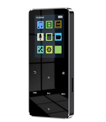 Bluetooth MP3-Player mit 2,4-Zoll-HD-Bildschirm, UKW-Radio und integriertem Lautsprecher