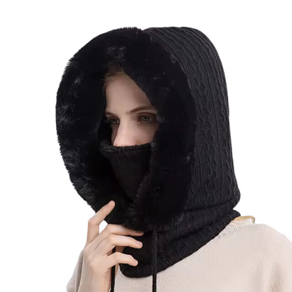 3-in-1 Fleece-Gesichtsmaske mit Schal und Mütze