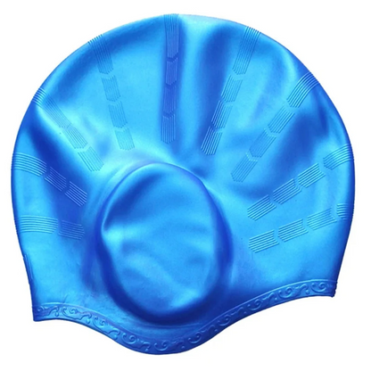 Wasserdichte Duschhaube aus Gummi mit Ohrenschutz