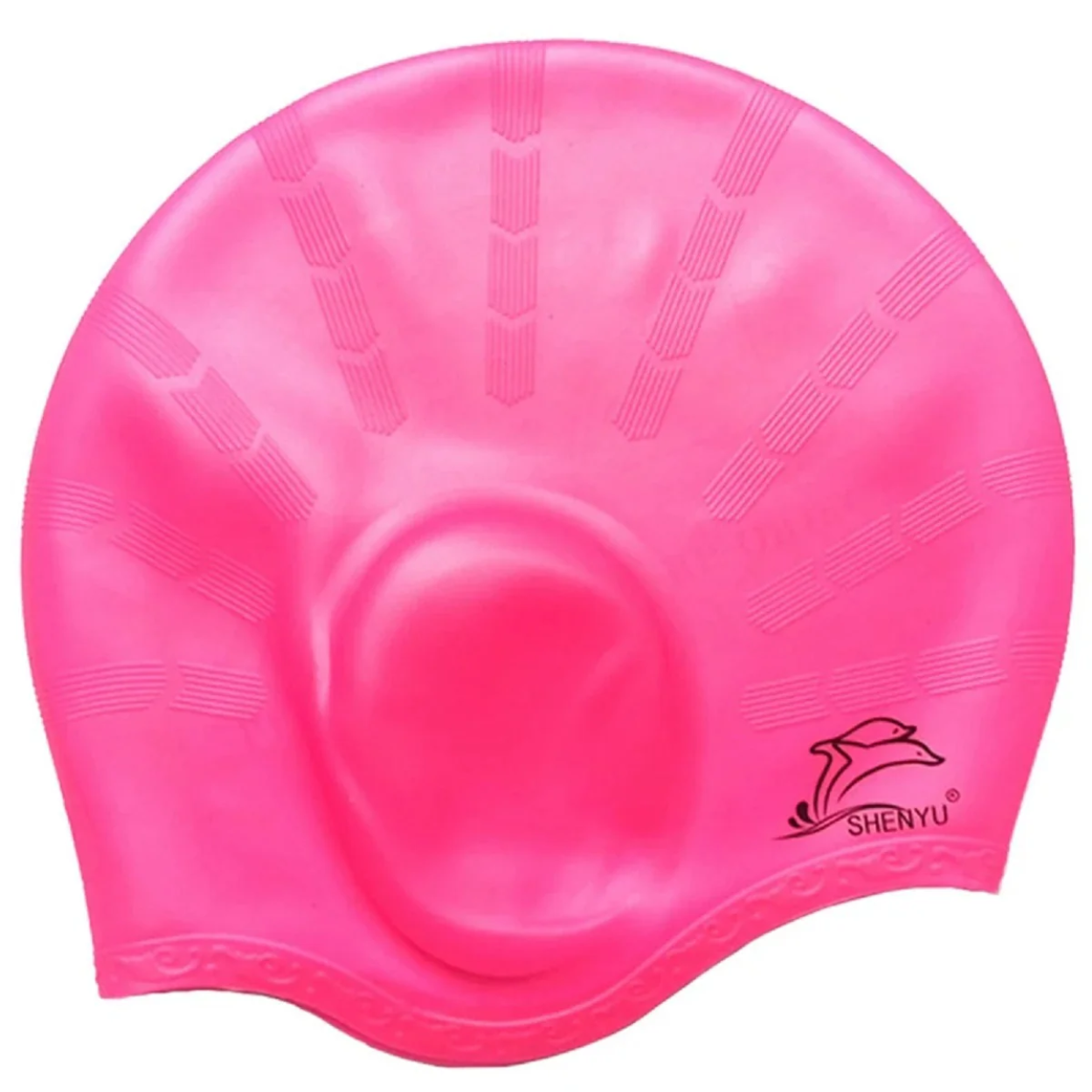 Wasserdichte Duschhaube aus Gummi mit Ohrenschutz