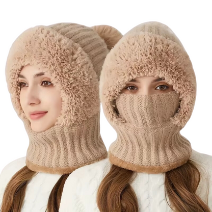 Weiche und warme Samtmütze für Damen
