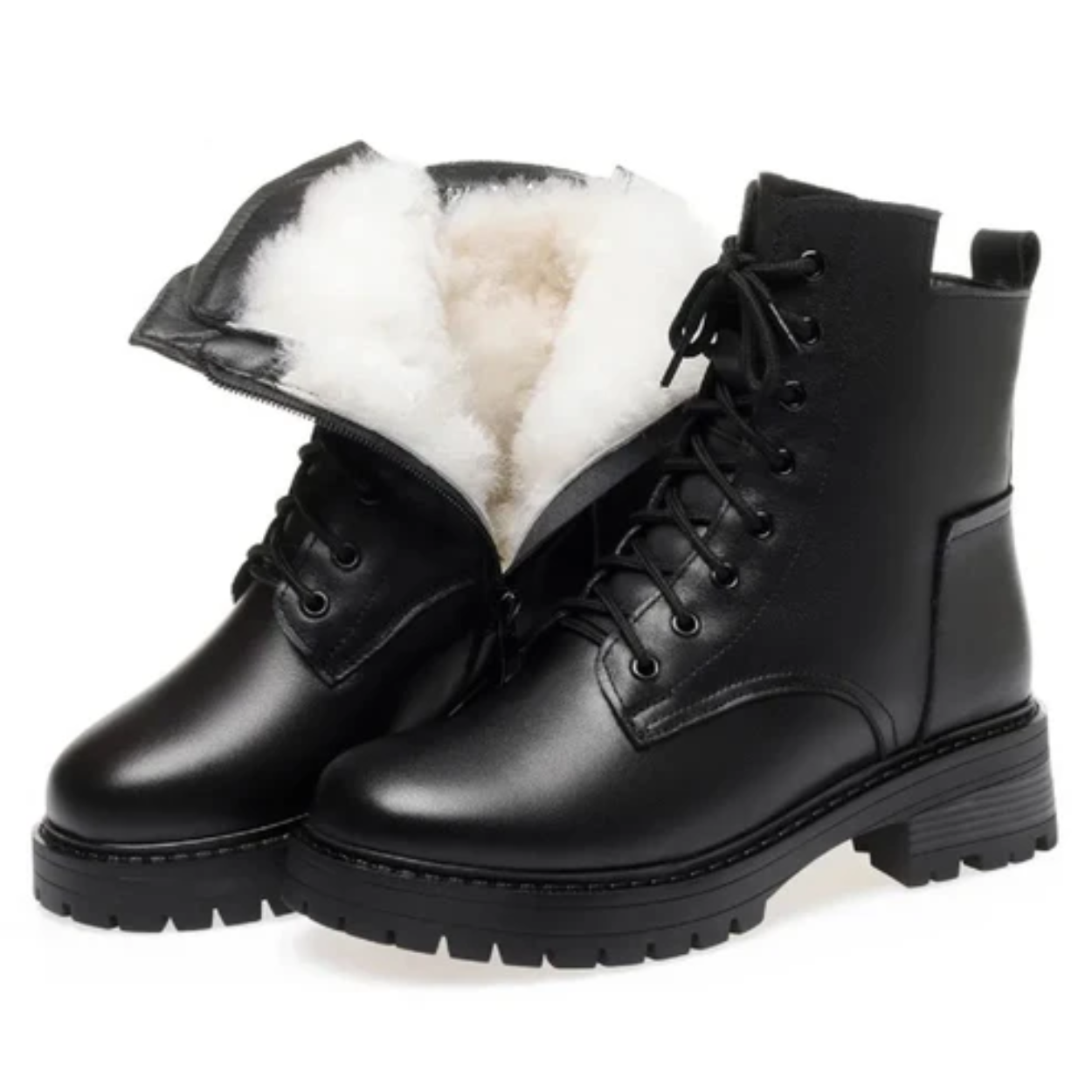 Bottes Femme Hiver Cuir Authentique Chaudes et Élégantes - Marcherelle