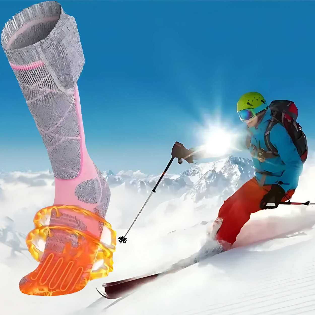 Heizsocken für Outdoor-Sport