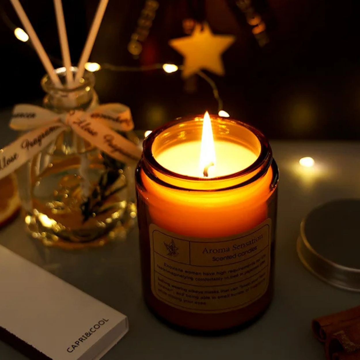 Geschenkset Duftkerze und Raumduft-Diffusor