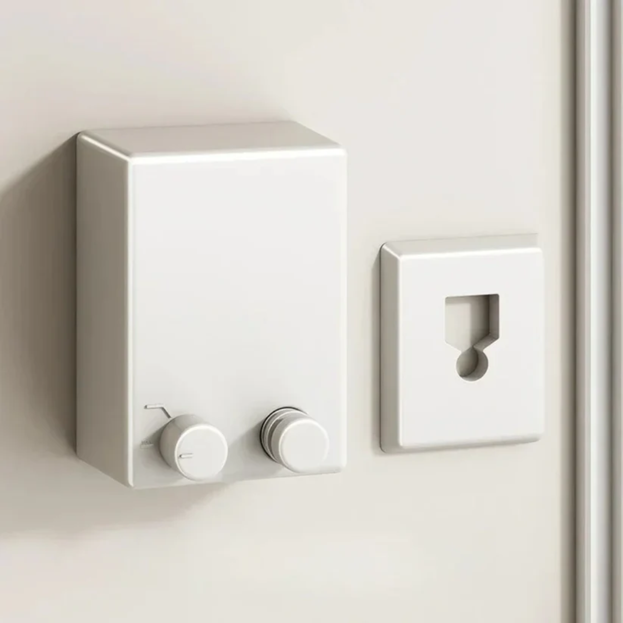 Einziehbare Wäscheleine mit Wandhaken