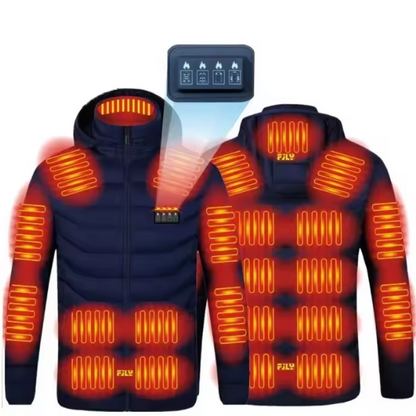 Elektrisch beheizte Daunenjacke mit 21 einstellbaren Wärmezonen