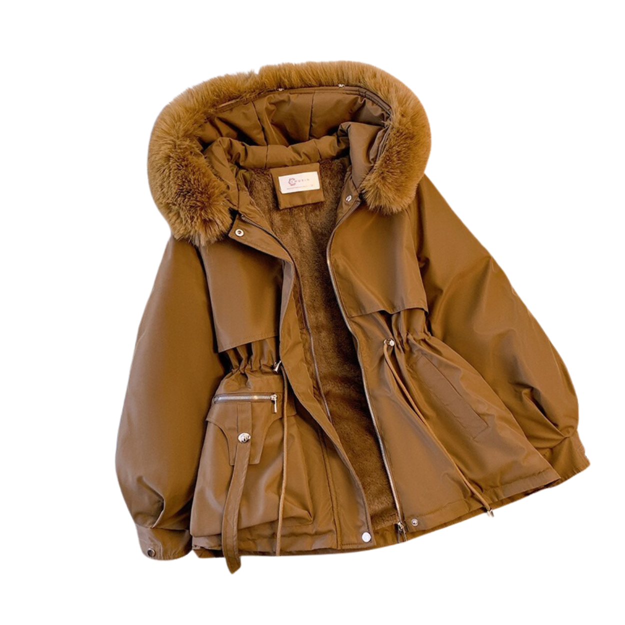 Damen-Winterparka mit Kapuze und warmem Futter