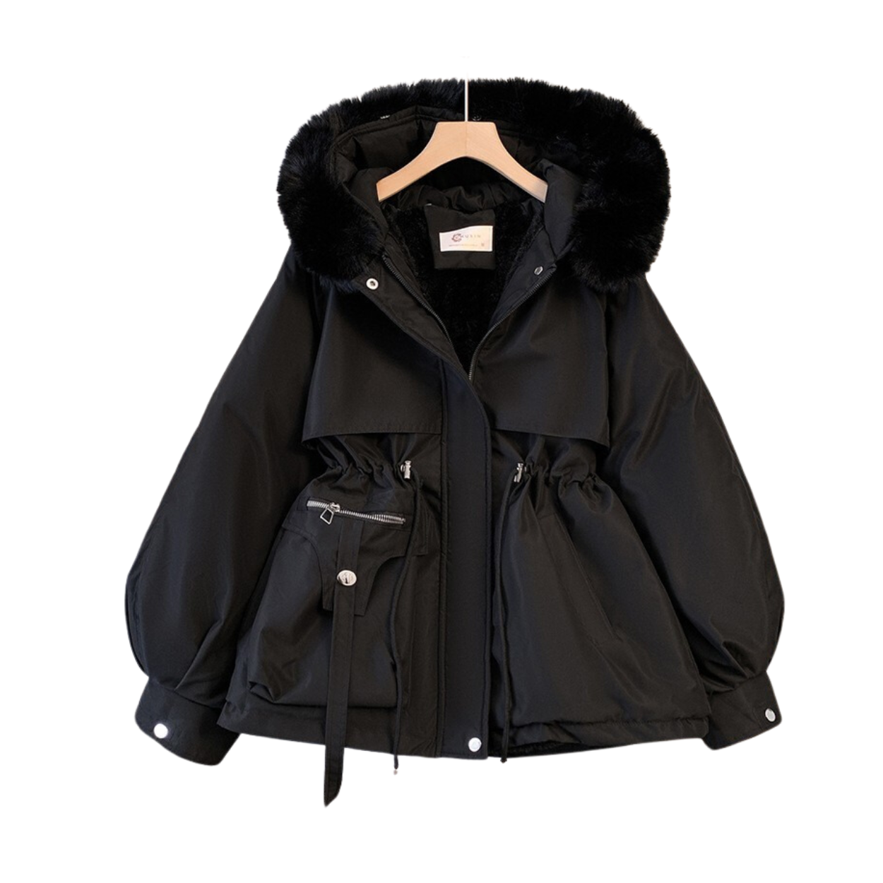 Damen-Winterparka mit Kapuze und warmem Futter
