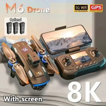 Professioneller 8K-Quadrocopter-Drohne mit FPV-Kamera und WiFi-Fernbedienung mit Bildschirm