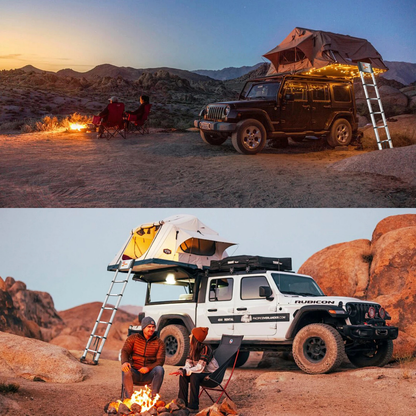 Robuste Teleskopleiter aus Stahl für die Arbeit