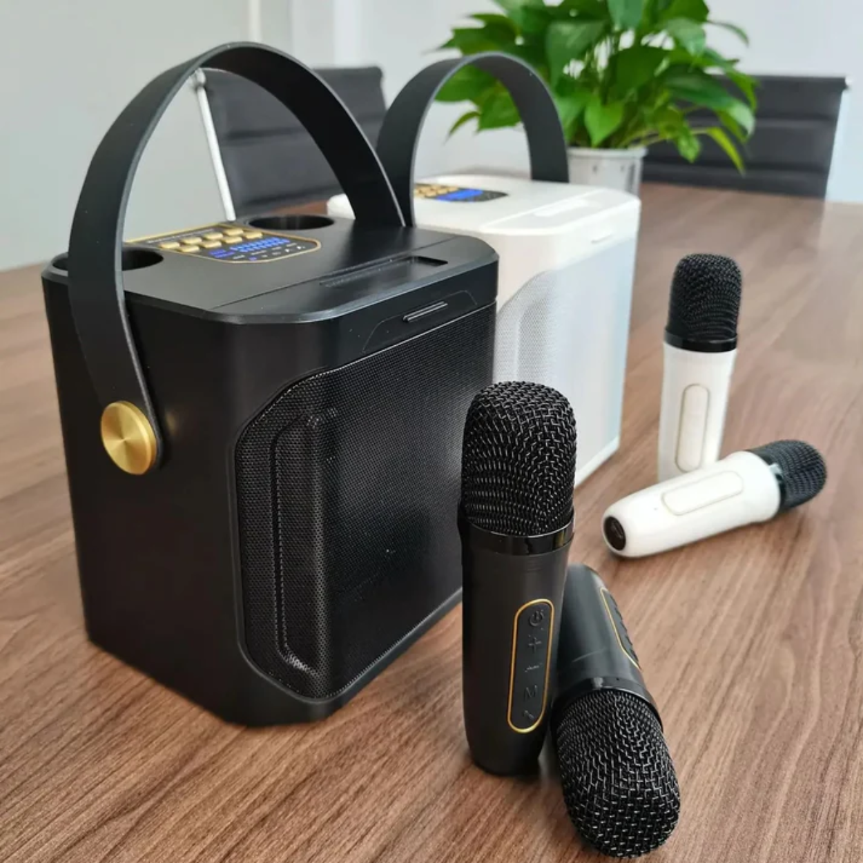 Leistungsstarker tragbarer Bluetooth-Lautsprecher mit Karaoke-Funktion