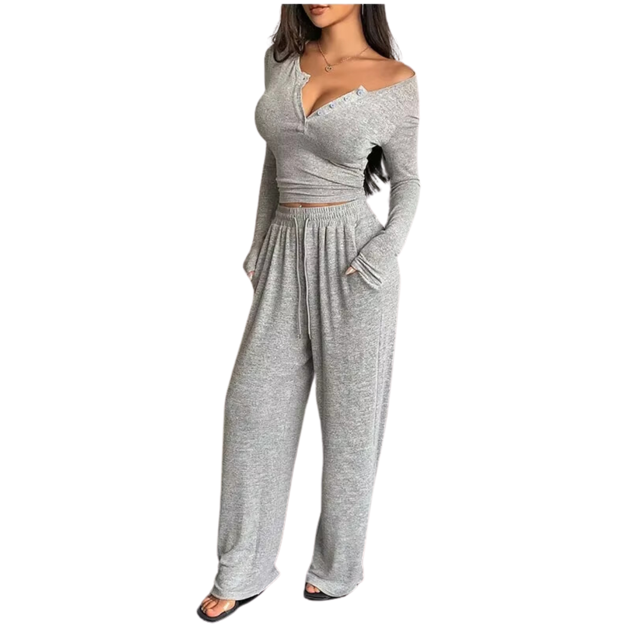 Bequeme Oversize-Hose und Pullover