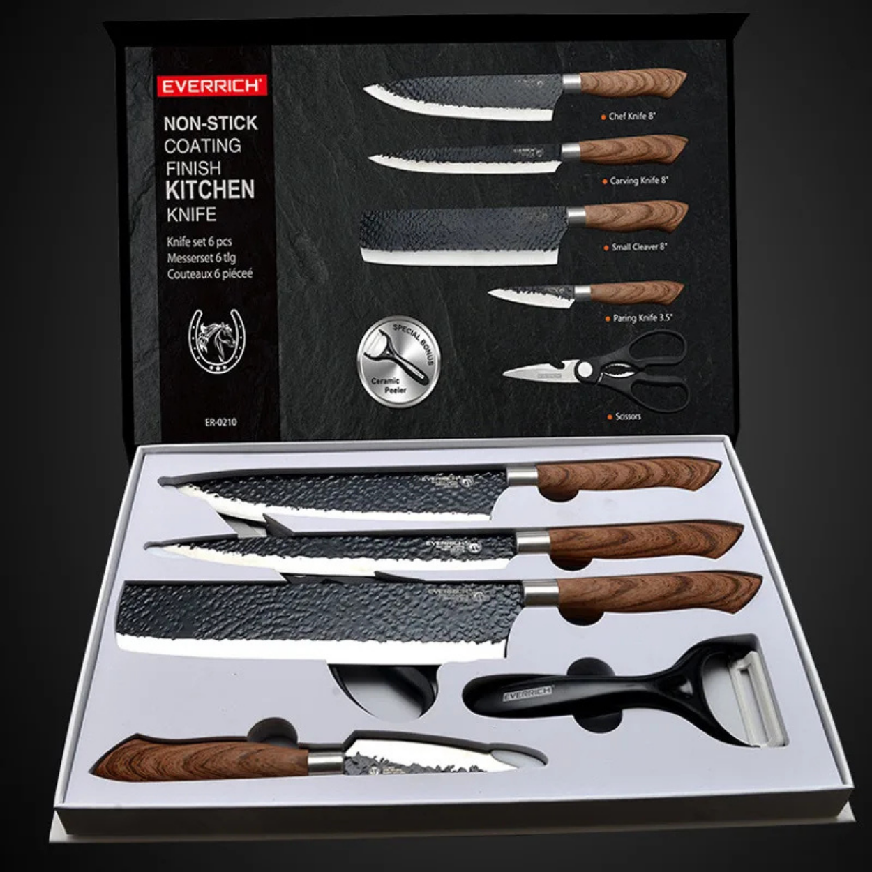 Scharfe und robuste Edelstahl-Küchenmesser