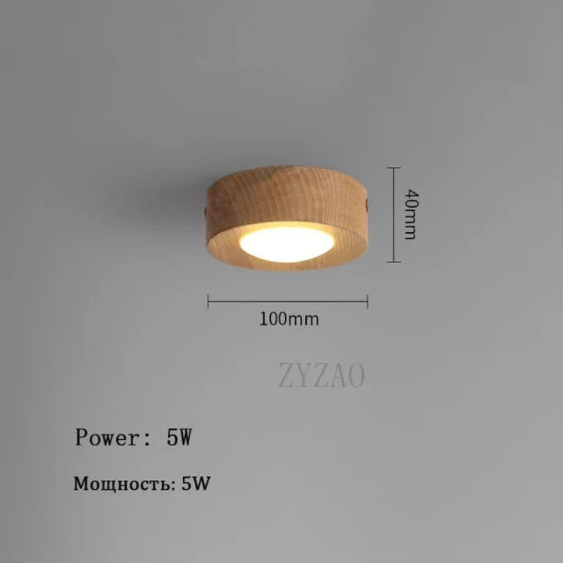 Deckenleuchte aus Holz im eleganten Stil mit intensiver LED