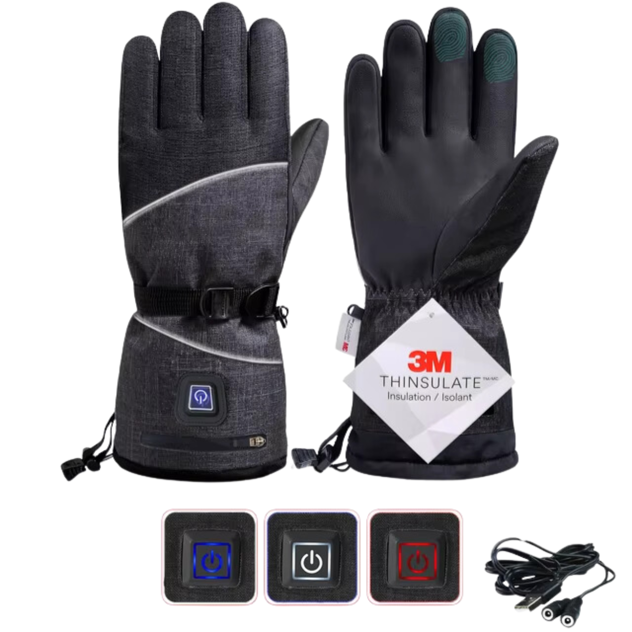 Elektrische, beheizbare Handschuhe für Herren und Damen