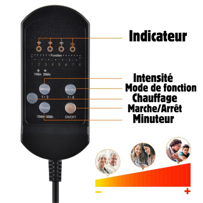 Beheiztes Autositzkissen mit Massagefunktion
