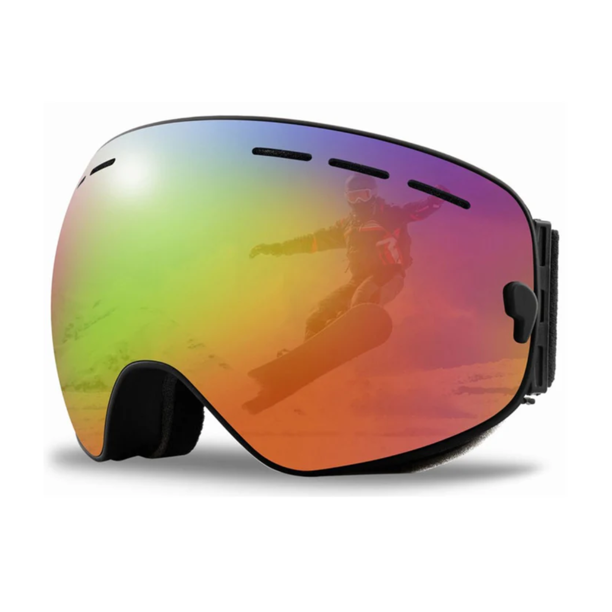 Skibrille mit Antibeschlag- und Belüftungsfunktion
