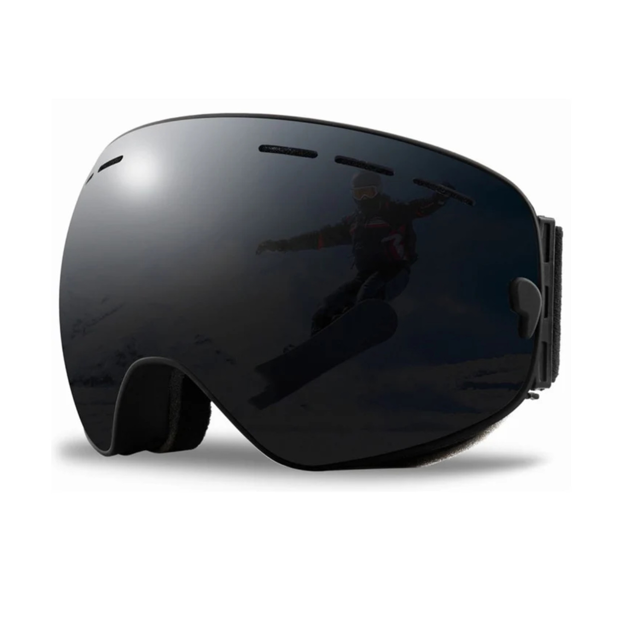 Skibrille mit Antibeschlag- und Belüftungsfunktion