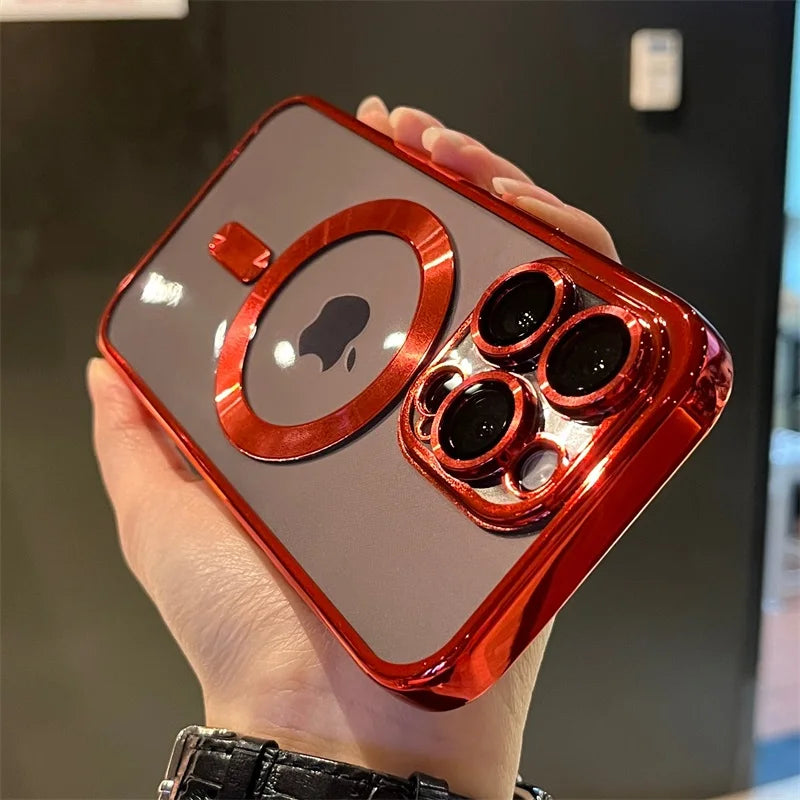 Magnetische goldene Handyhülle kratzfest