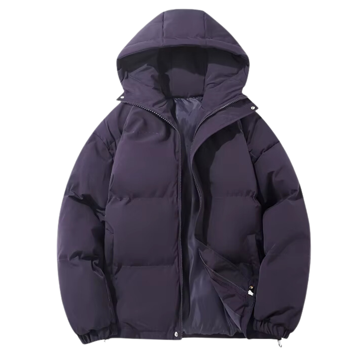 Unisex-Wintermantel mit Baumwollfutter und abnehmbarer Kapuze
