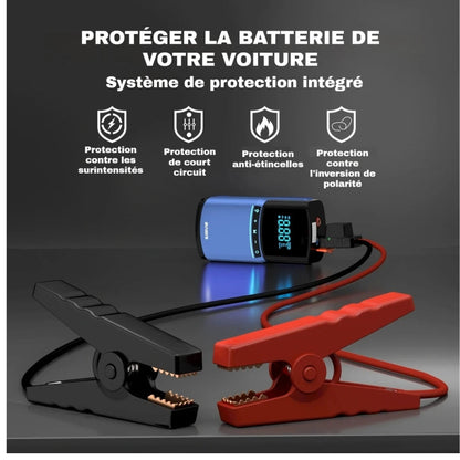 Marcherelle™ – Booster Batterie Voiture 4-en-1 avec Compresseur Intégré