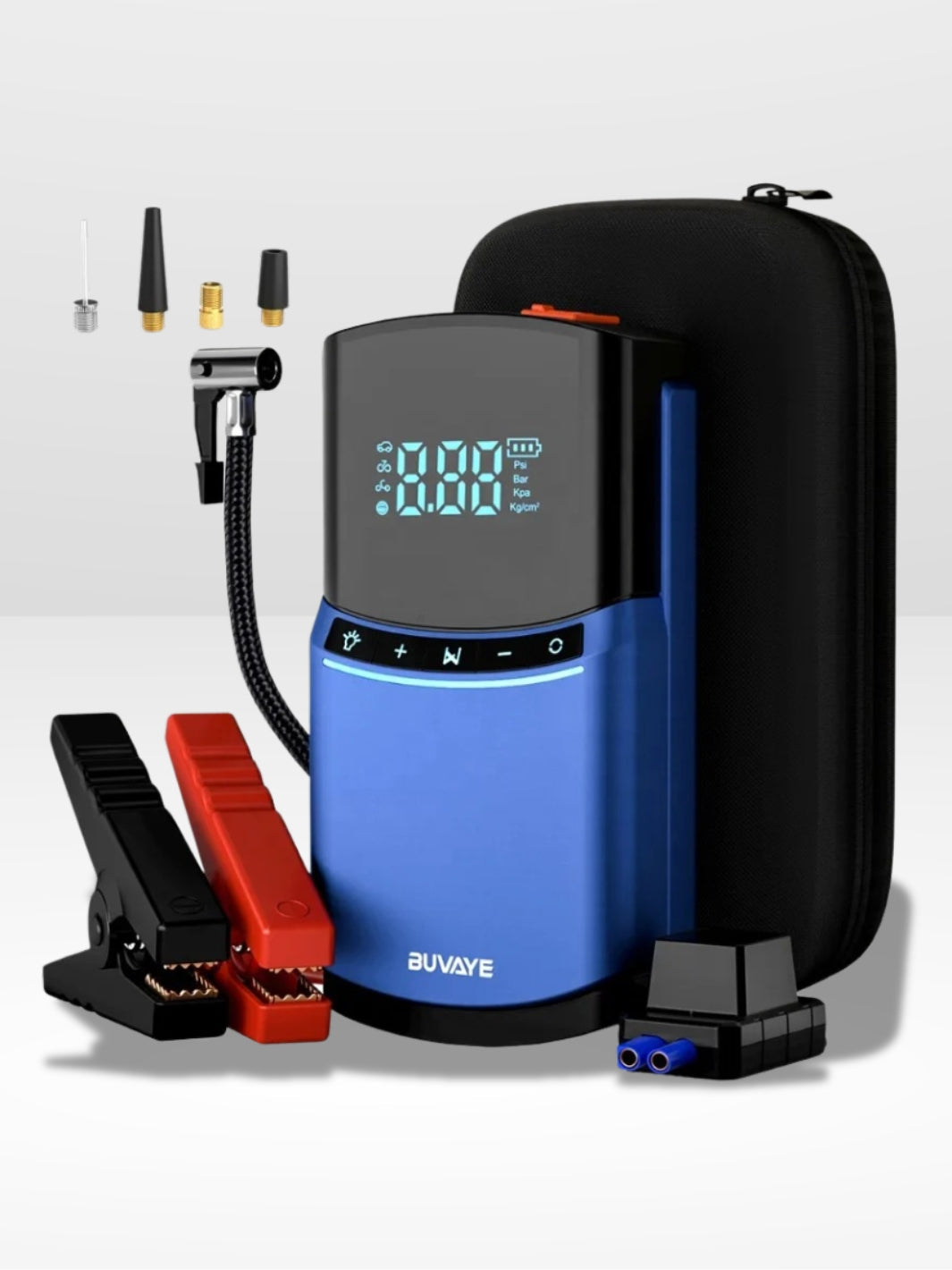 Marcherelle™ – Booster Batterie Voiture 4-en-1 avec Compresseur Intégré