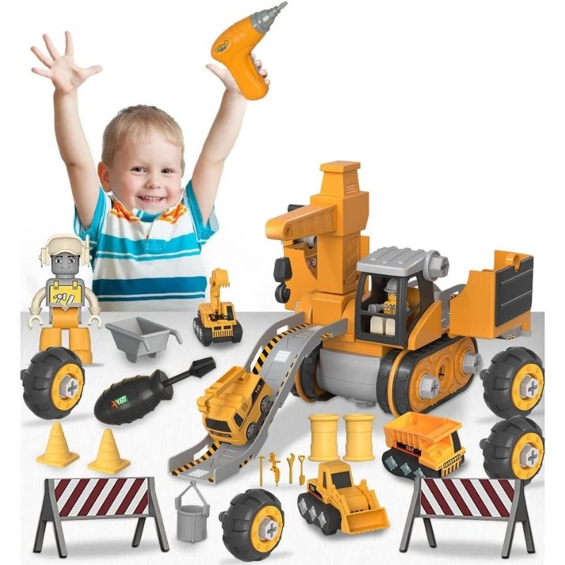 Marcherelle™ – Camion de Chantier Éducatif 4-en-1 Pour Enfants