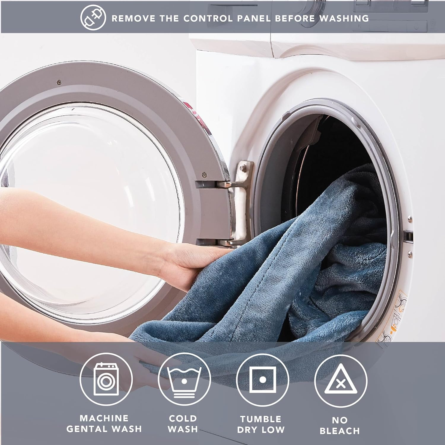 Marcherelle™ – Couverture Chauffante Électrique en Coton avec Arrêt Automatique