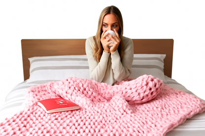 Marcherelle™ – Couverture Lestée Tricotée – Réduit le Stress et Améliore le Sommeil