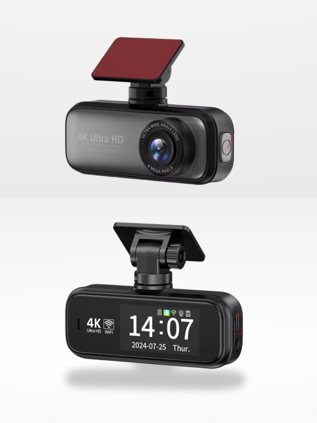 Marcherelle™ – Rétroviseur Caméra 4K Avant/Arrière avec GPS Intégré