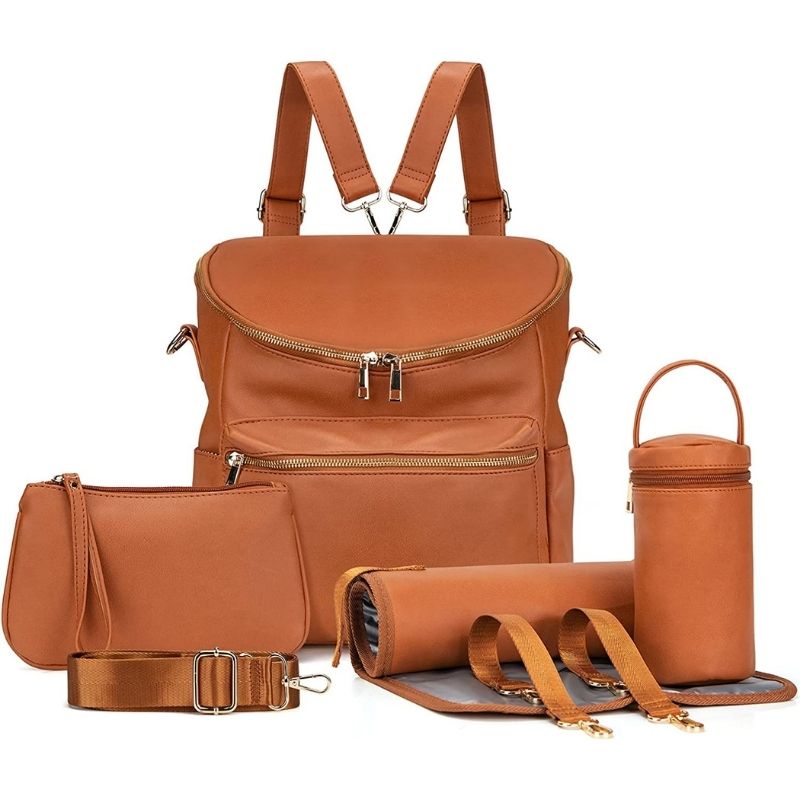 Marcherelle™ – Sac à Langer en Cuir PU Imperméable Élégant & Spacieux