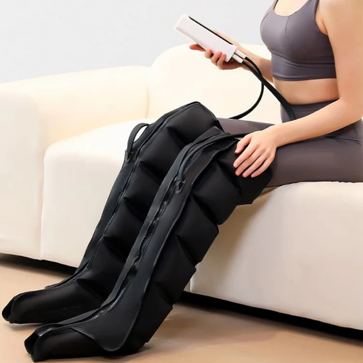 Aufblasbarer Beinmassager zur Entlastung müder Beine