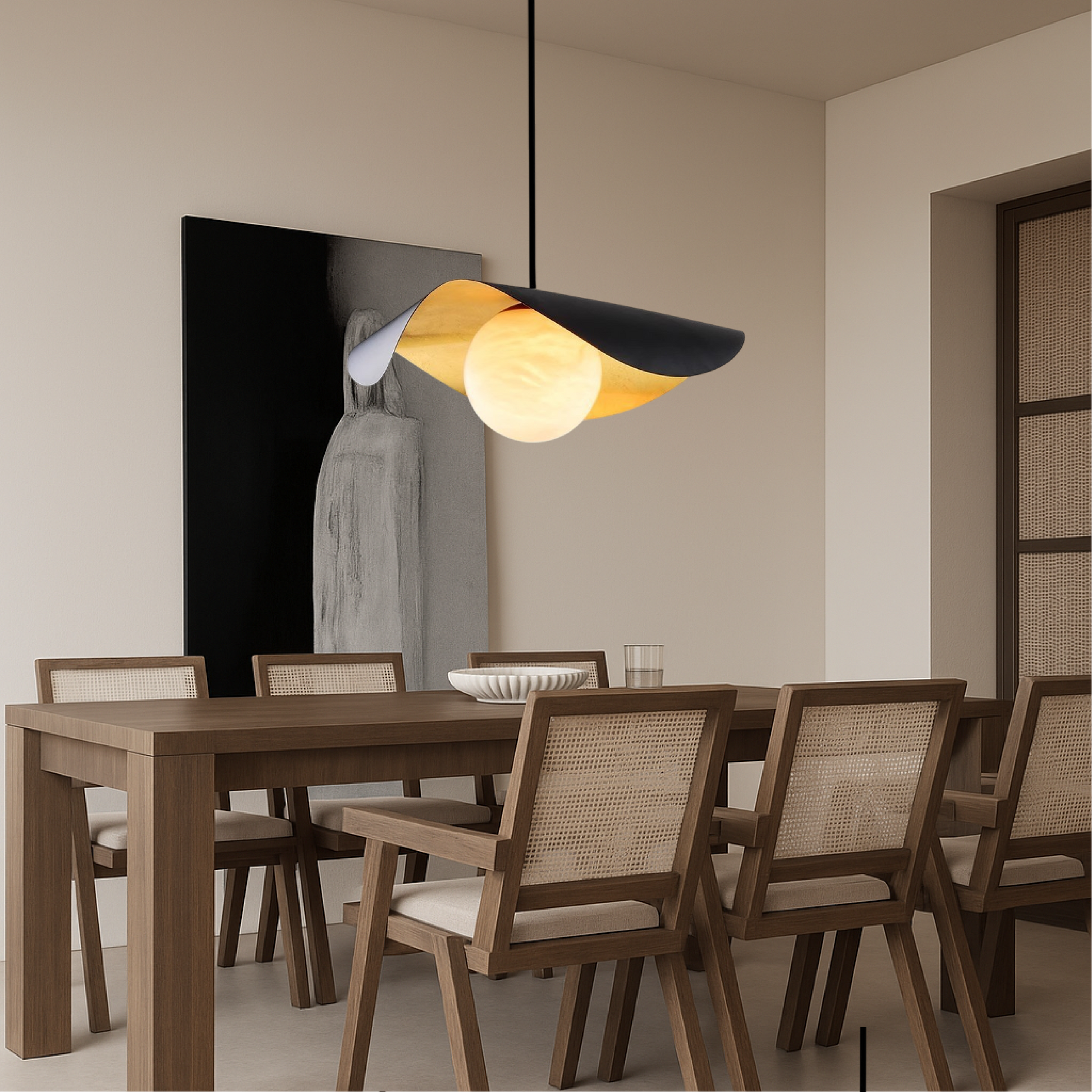 Lampe Suspension Moderne en Marbre Espagnol - Foivo