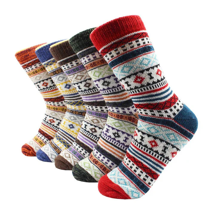 Warme und weiche Woll- und Kaschmirsocken, 5 Paar